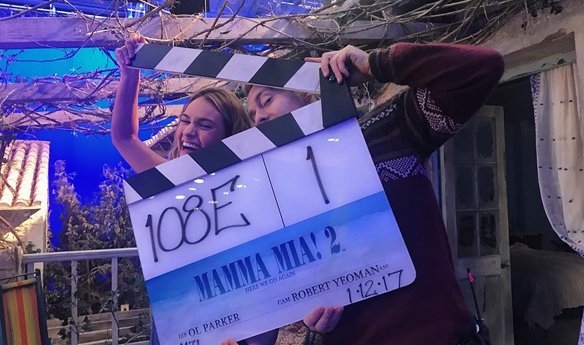 Кадр со съемок «Mamma Mia! Here We Go Again» Кадр со съемок «Mamma Mia! Here We Go Again»