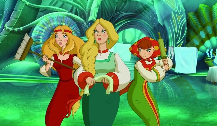 Кадр из мультфильма «Три богатыря и Морской царь»