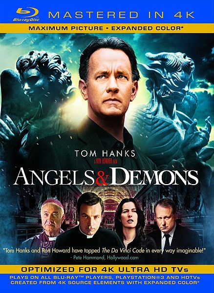 Ангелы и Демоны. Обложка с сайта blu-ray.com