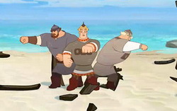 Кадр из мультфильма «Три богатыря на дальних берегах»
